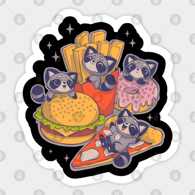 More Junk food please! Sticker by rikolaa